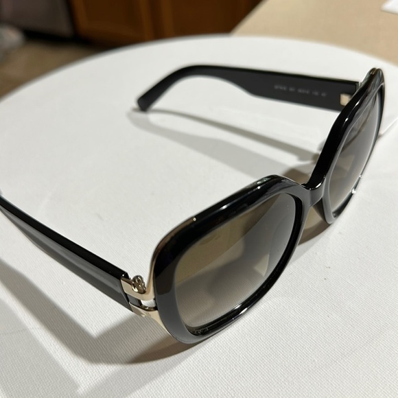 Salvatore Ferragamo Square Black Gold size 56-15 Black 
Frame gradient lenses main image 8